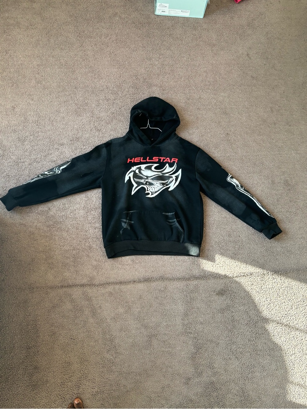 Hellstar Black Graphic Crewneck Hoodie - Men's Pullover